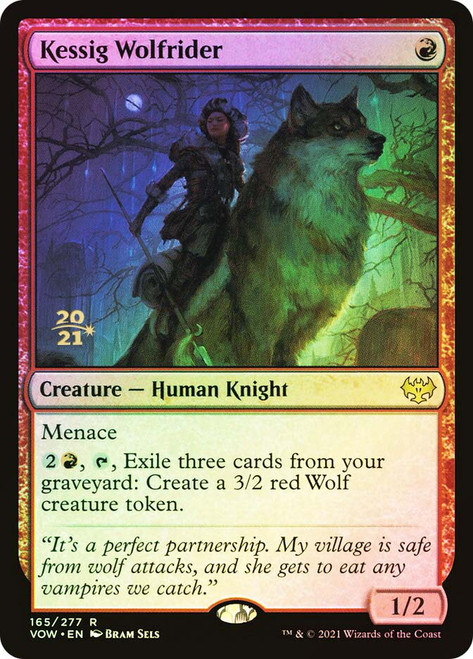 Kessig Wolfrider (Prerelease) (Innistrad: Crimson Vow)\nPromo: Date Stamped\nSingle\nMagic The Gathering
