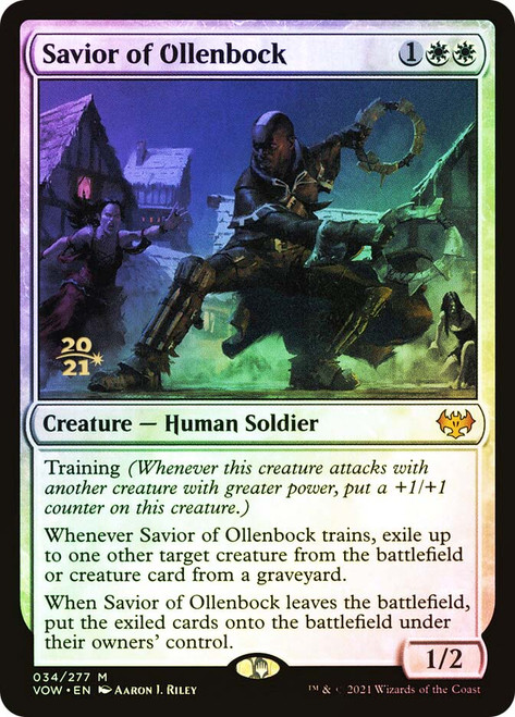 Savior of Ollenbock (Prerelease) (Innistrad: Crimson Vow)\nPromo: Date Stamped\nSingle\nMagic The Gathering