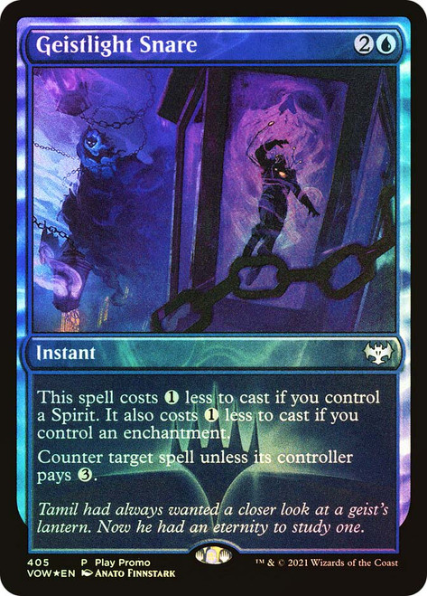 Geistlight Snare (Play Promo) (Innistrad: Crimson Vow)\nPromo: General\nSingle\nMagic The Gathering