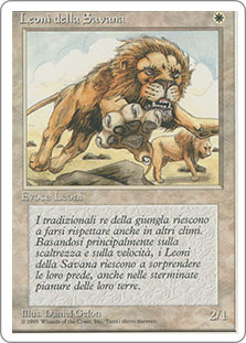 Savannah Lions
4th Edition - Italian
Single
Magic The Gathering