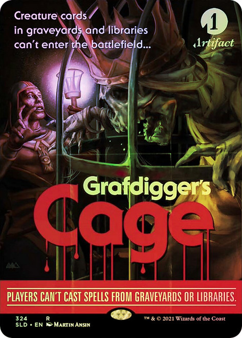 Grafdigger's Cage (Secret Lair) (Hand Drawn)\nPromo: General\nSingle\nMagic The Gathering