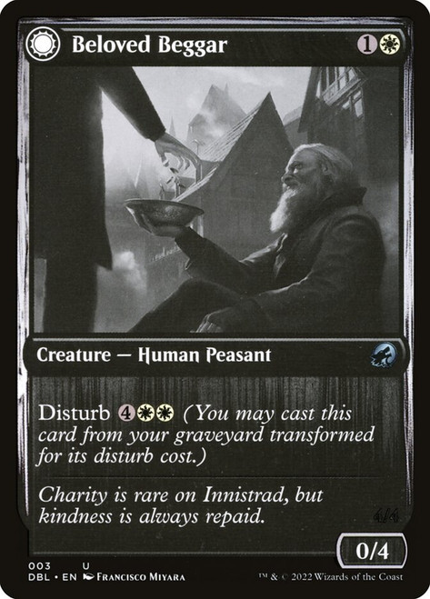 Beloved Beggar // Generous Soul\nInnistrad: Double Feature\nSingle\nMagic The Gathering