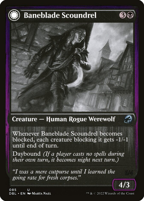 Baneblade Scoundrel // Baneclaw Marauder\nInnistrad: Double Feature\nSingle\nMagic The Gathering