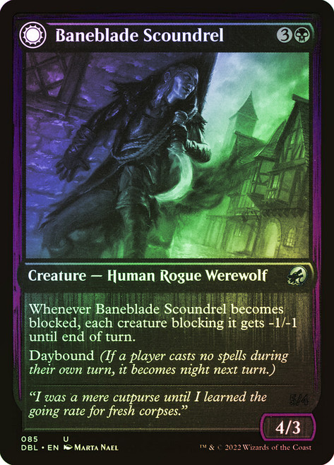 Baneblade Scoundrel // Baneclaw Marauder\nInnistrad: Double Feature\nSingle\nMagic The Gathering