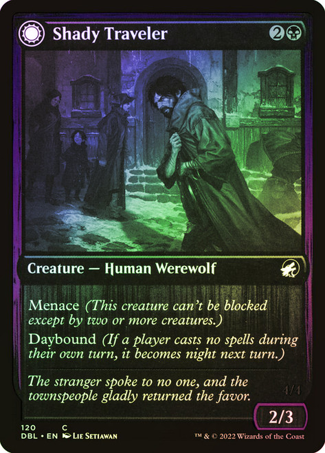 Shady Traveler // Stalking Predator\nInnistrad: Double Feature\nSingle\nMagic The Gathering