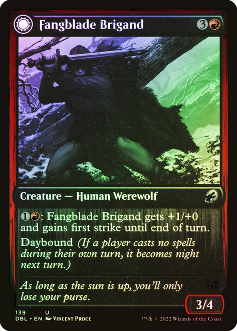 Fangblade Brigand // Fangblade Eviscerator\nInnistrad: Double Feature\nSingle\nMagic The Gathering