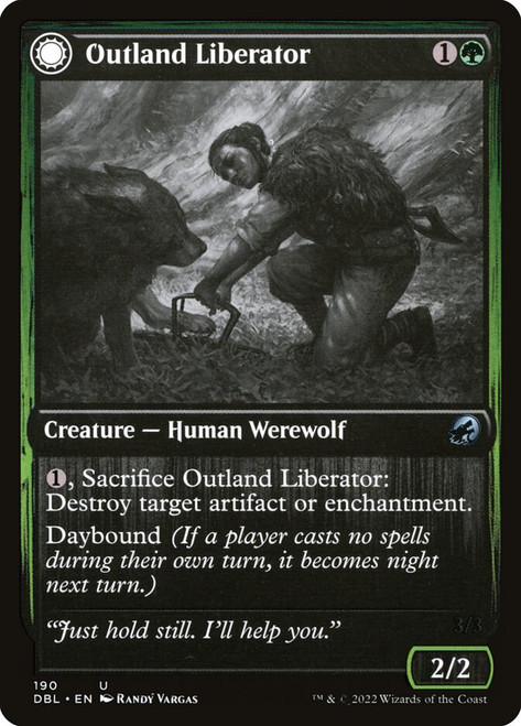 Outland Liberator // Frenzied Trapbreaker\nInnistrad: Double Feature\nSingle\nMagic The Gathering