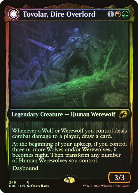 Tovolar, Dire Overlord // Tovolar, the Midnight Scourge\nInnistrad: Double Feature\nSingle\nMagic The Gathering