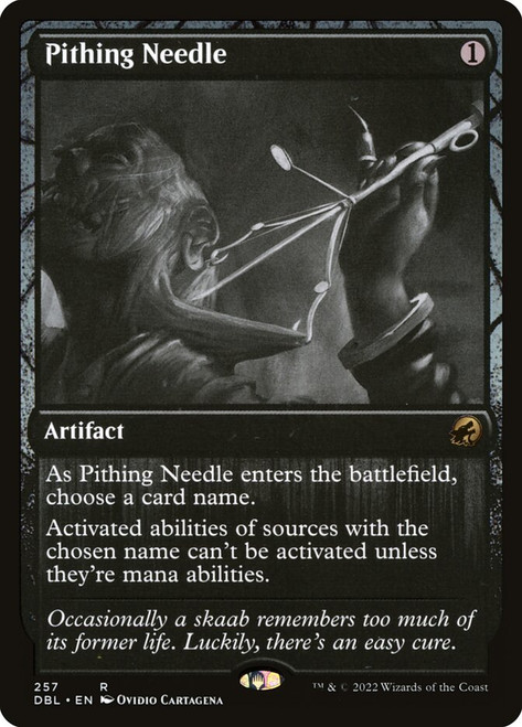 Pithing Needle\nInnistrad: Double Feature\nSingle\nMagic The Gathering