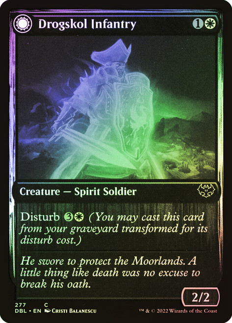 Drogskol Infantry // Drogskol Armaments\nInnistrad: Double Feature\nSingle\nMagic The Gathering