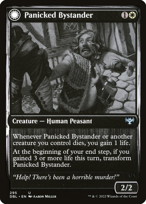 Panicked Bystander // Cackling Culprit\nInnistrad: Double Feature\nSingle\nMagic The Gathering