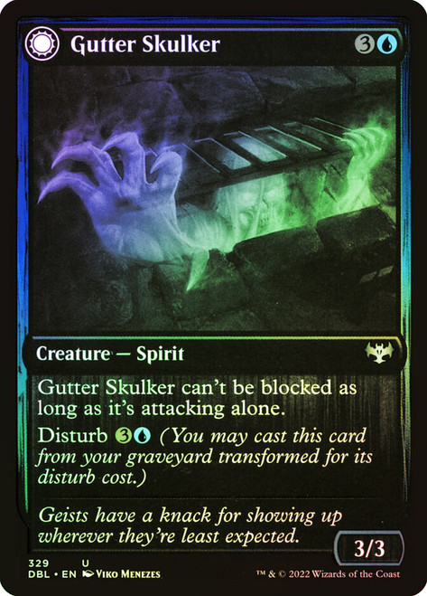 Gutter Skulker // Gutter Shortcut\nInnistrad: Double Feature\nSingle\nMagic The Gathering