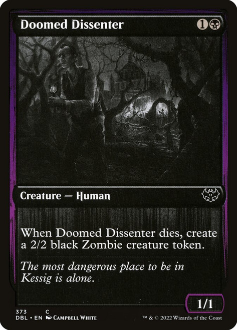 Doomed Dissenter\nInnistrad: Double Feature\nSingle\nMagic The Gathering