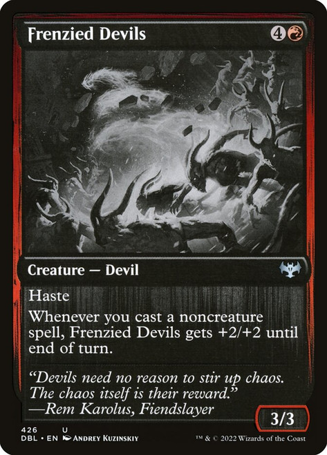 Frenzied Devils\nInnistrad: Double Feature\nSingle\nMagic The Gathering