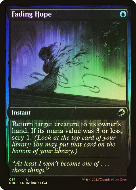 Fading Hope\nInnistrad: Double Feature\nSingle\nMagic The Gathering