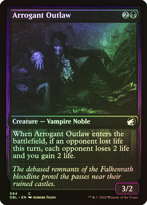 Arrogant Outlaw\nInnistrad: Double Feature\nSingle\nMagic The Gathering