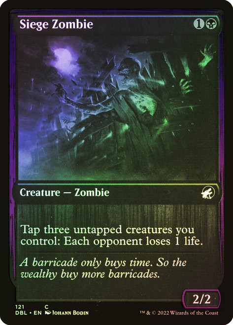 Siege Zombie\nInnistrad: Double Feature\nSingle\nMagic The Gathering