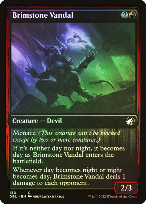 Brimstone Vandal\nInnistrad: Double Feature\nSingle\nMagic The Gathering