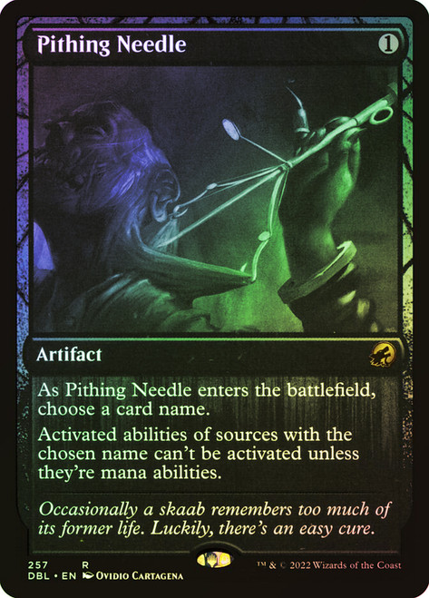 Pithing Needle\nInnistrad: Double Feature\nSingle\nMagic The Gathering