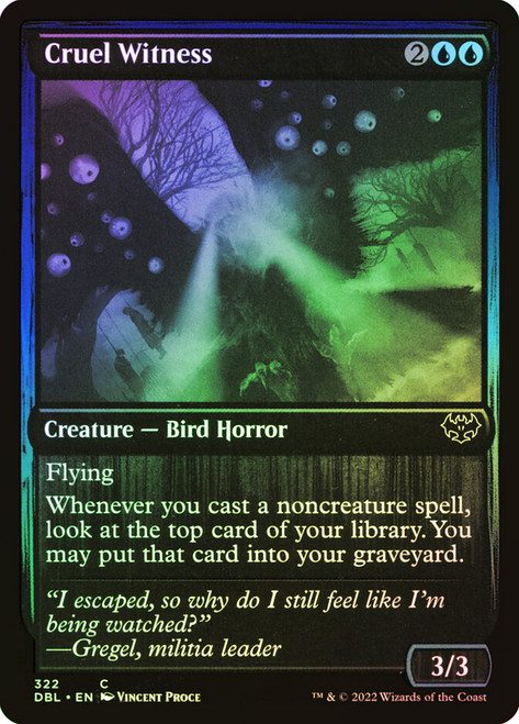 Cruel Witness\nInnistrad: Double Feature\nSingle\nMagic The Gathering