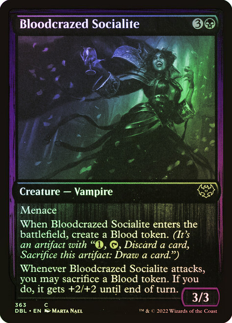 Bloodcrazed Socialite\nInnistrad: Double Feature\nSingle\nMagic The Gathering
