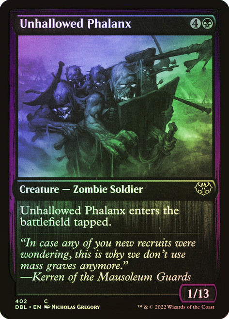 Unhallowed Phalanx\nInnistrad: Double Feature\nSingle\nMagic The Gathering