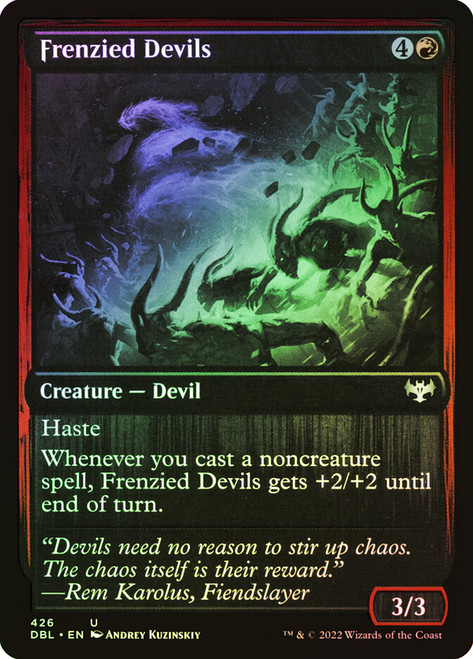 Frenzied Devils\nInnistrad: Double Feature\nSingle\nMagic The Gathering