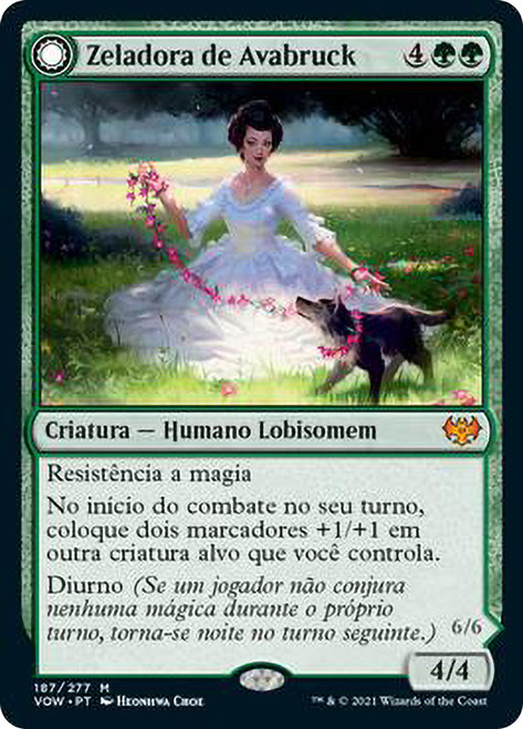 Avabruck Caretaker // Hollowhenge Huntmaster\nInnistrad: Crimson Vow - Portuguese\nSingle\nMagic The Gathering