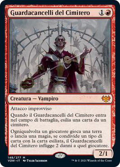 Cemetery Gatekeeper\nInnistrad: Crimson Vow - Italian\nSingle\nMagic The Gathering