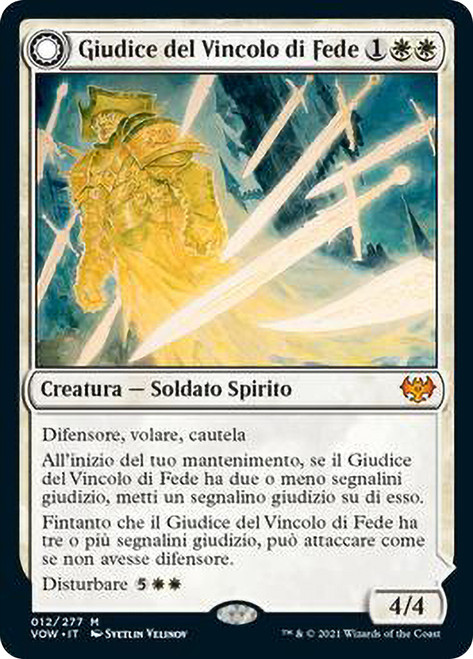 Faithbound Judge // Sinner's Judgment\nInnistrad: Crimson Vow - Italian\nSingle\nMagic The Gathering