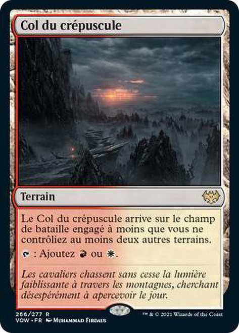 Sundown Pass\nInnistrad: Crimson Vow - French\nSingle\nMagic The Gathering