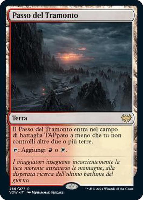Sundown Pass\nInnistrad: Crimson Vow - Italian\nSingle\nMagic The Gathering