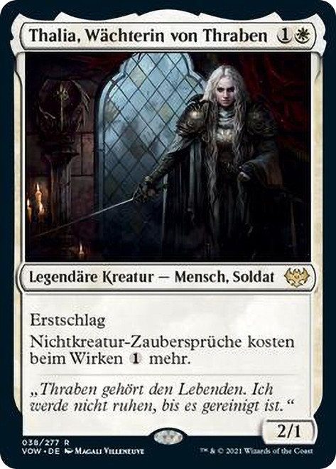 Thalia, Guardian of Thraben\nInnistrad: Crimson Vow - German\nSingle\nMagic The Gathering