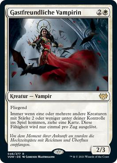 Welcoming Vampire\nInnistrad: Crimson Vow - German\nSingle\nMagic The Gathering