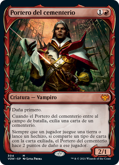 Cemetery Gatekeeper (Showcase)\nInnistrad: Crimson Vow - Variants - Spanish\nSingle\nMagic The Gathering