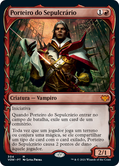 Cemetery Gatekeeper (Showcase)\nInnistrad: Crimson Vow - Variants - Portuguese\nSingle\nMagic The Gathering
