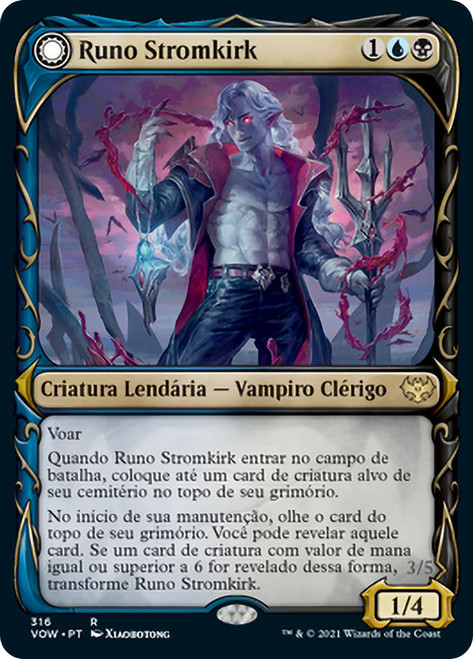 Runo Stromkirk // Krothuss, Lord of the Deep (Showcase) (#316)\nInnistrad: Crimson Vow - Variants - Portuguese\nSingle\nMagic The Gathering