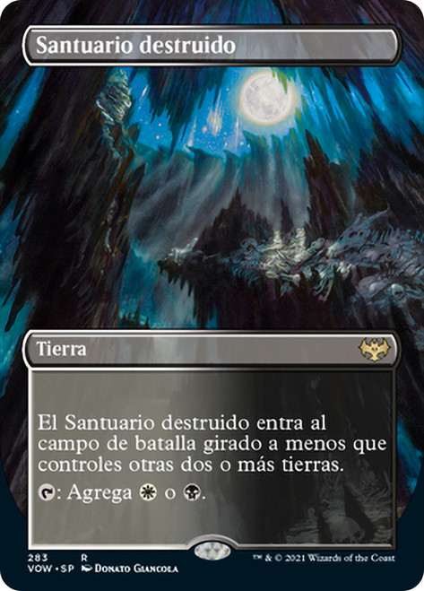 Shattered Sanctum (Borderless)\nInnistrad: Crimson Vow - Variants - Spanish\nSingle\nMagic The Gathering