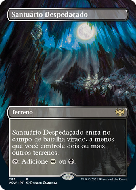 Shattered Sanctum (Borderless)\nInnistrad: Crimson Vow - Variants - Portuguese\nSingle\nMagic The Gathering