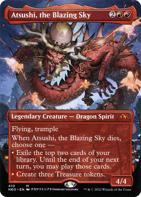 Atsushi, the Blazing Sky (Borderless)\nKamigawa: Neon Dynasty - Variants\nSingle\nMagic The Gathering