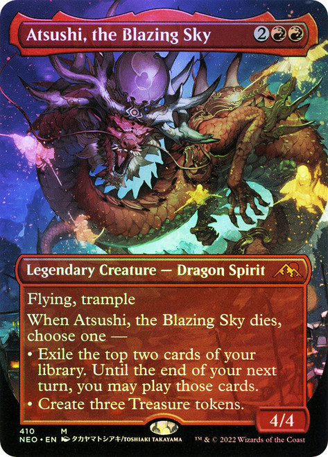 Atsushi, the Blazing Sky (Borderless) | Kamigawa: Neon Dynasty 