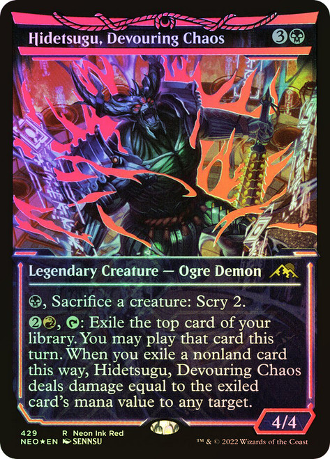 Hidetsugu, Devouring Chaos (Neon Ink Blue) | Kamigawa: Neon