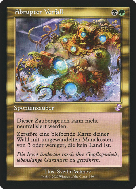 Abrupt Decay (Retro Frame)\nTime Spiral Remastered - Timeshifted - German\nSingle\nMagic The Gathering