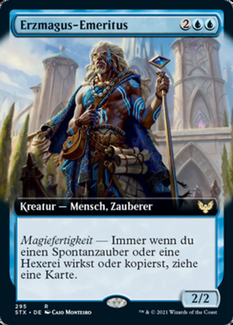 Archmage Emeritus (Extended Art)\nStrixhaven: School of Mages - Variants - German\nSingle\nMagic The Gathering