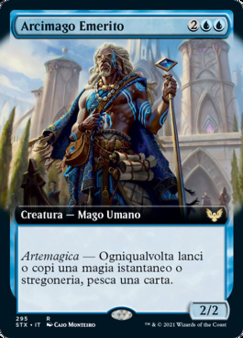 Archmage Emeritus (Extended Art)\nStrixhaven: School of Mages - Variants - Italian\nSingle\nMagic The Gathering