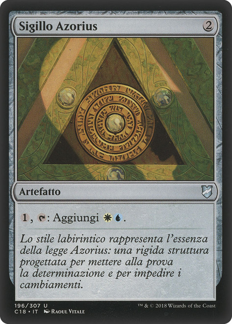 Azorius Signet\nCommander: 2018 Edition - Italian\nSingle\nMagic The Gathering