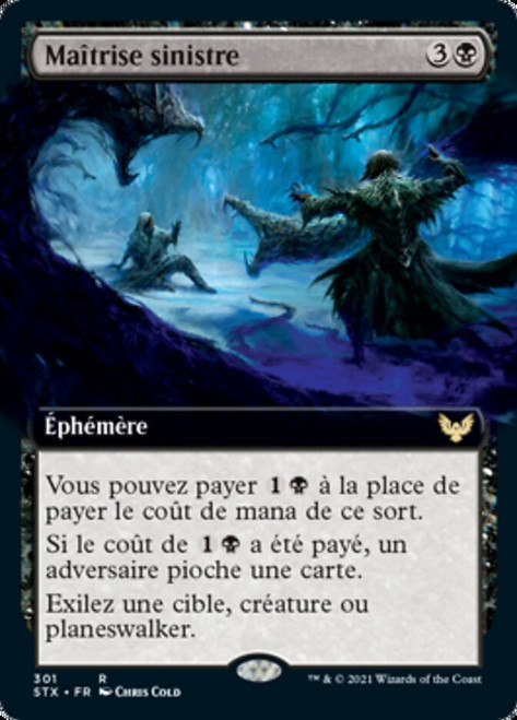 Baleful Mastery (Extended Art)\nStrixhaven: School of Mages - Variants - French\nSingle\nMagic The Gathering