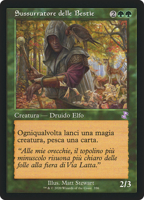 Beast Whisperer (Retro Frame)\nTime Spiral Remastered - Timeshifted - Italian\nSingle\nMagic The Gathering