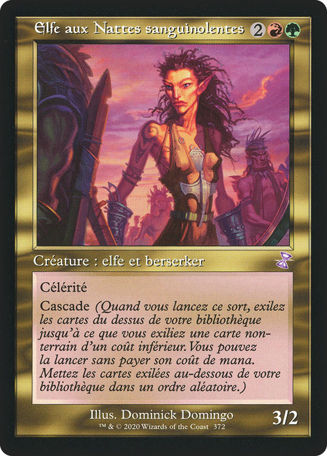 Bloodbraid Elf (Retro Frame)\nTime Spiral Remastered - Timeshifted - French\nSingle\nMagic The Gathering