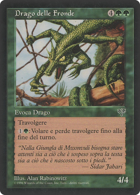 Canopy Dragon\nMirage - Italian\nSingle\nMagic The Gathering